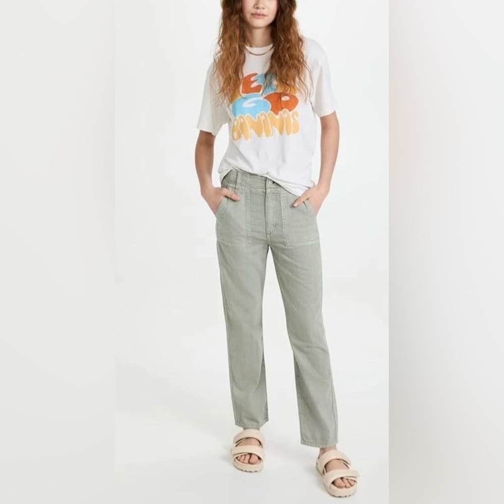 NWT Women’s Joe's The Honor High Rise Vintage Straight Pants Green Utility Sz 32